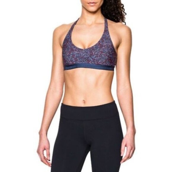 Under Armour Printed Lightweight Bra strappy back athletic yoga - Picture 1 of 9